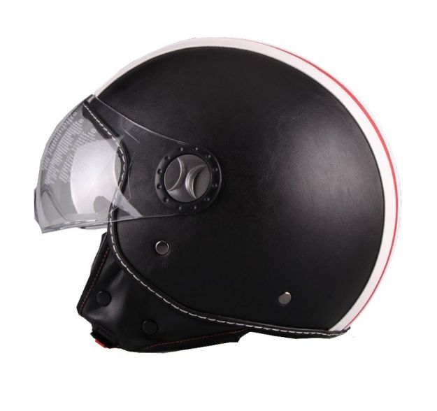 HELMET VITO JET LEATHER ROMA 02034 1049 Moto Helmets VITO ROMA a leather 3
